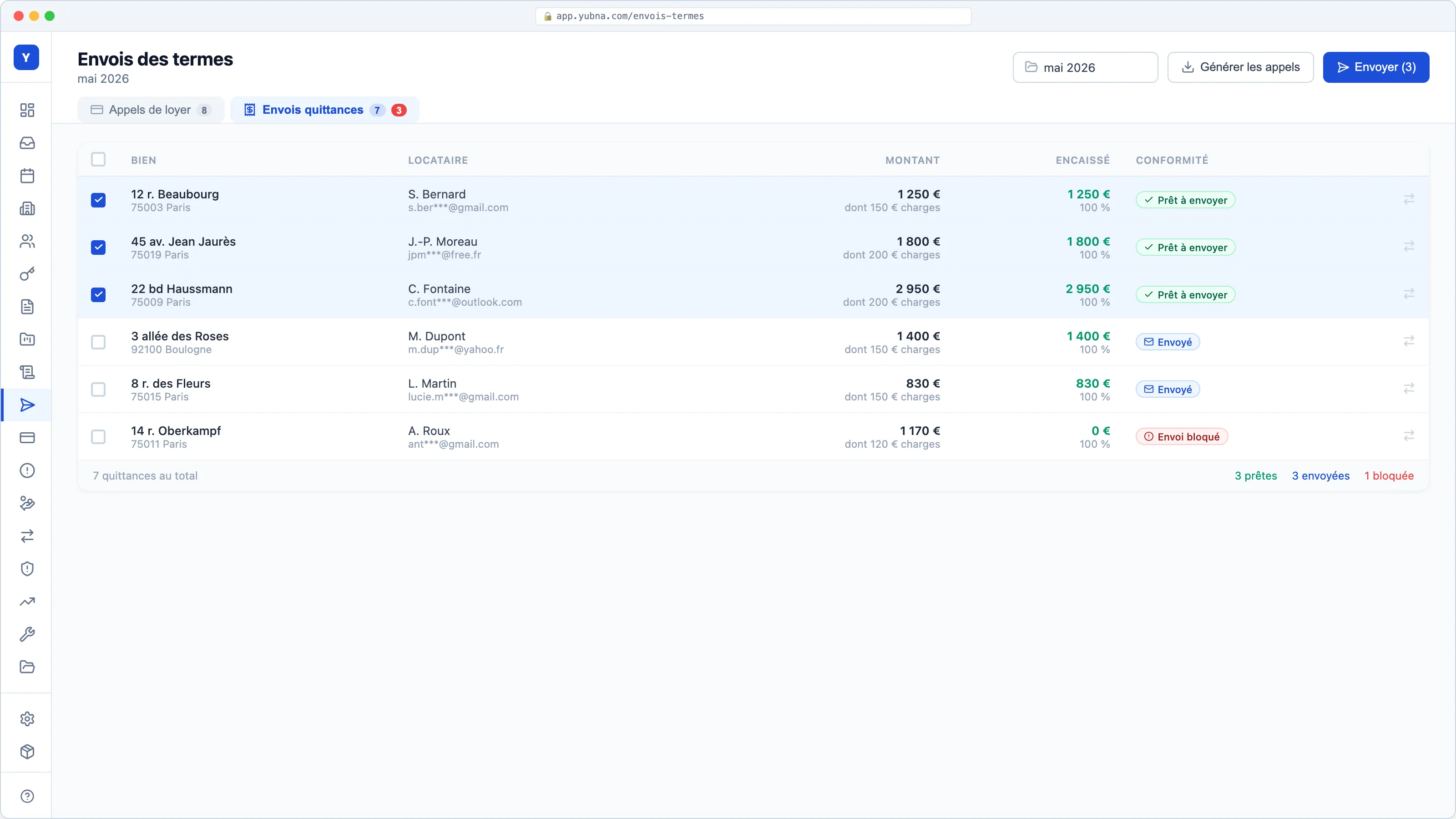 Yubna optimise Quittances : Solution PropTech pour encaissements automatisés et envois PDF